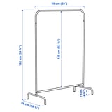 MULIG Clothes rack, white, 99x152 cm