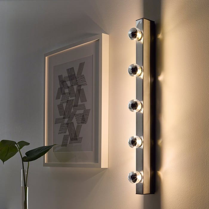 MUSIK wall lamp, wiredin installation, chromeplated IKEA