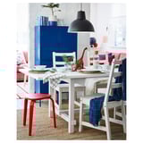 NORDVIKEN / NORDVIKEN Table and 6 chairs, white/white, 210/289x105 cm