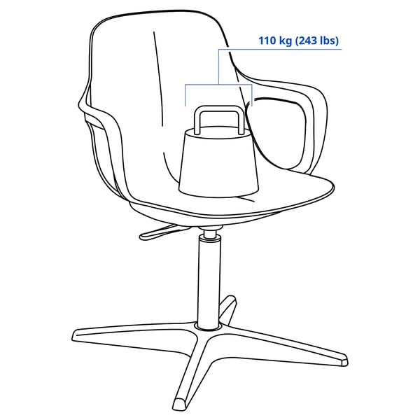 ODGER Swivel chair, anthracite