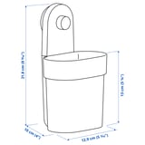 ÖBONÄS Container with suction cup, grey-green