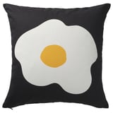 ÖGONLOCKSMAL Cushion cover, black/white, 50x50 cm
