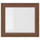 OXBERG Glass door, brown walnut effect, 40x35 cm