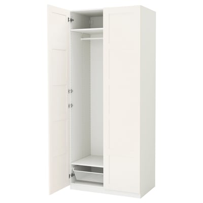 PAX / BERGSBO Wardrobe, white/white, 100x60x236 cm