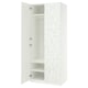 Option: PAX / LINNABERG Wardrobe combination, white/patterned, 100x60x236 cm
