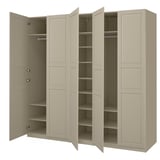 PAX / TYSSEDAL Wardrobe combination, grey-beige/grey-beige, 250x60x236 cm