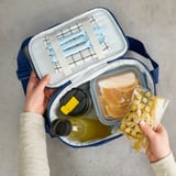 PILLERSTARR Cooling bag, patterned/blue, 26x19x19 cm