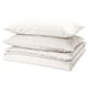 PILTANDVINGE Duvet cover and 2 pillowcases, white, 240x220/50x80 cm