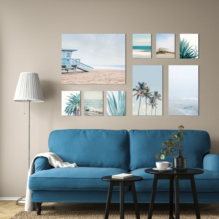 PJÄTTERYD Picture, set of 9, Coastal escape, 179x112 cm IKEA