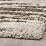 RAKSTRÄCKA Rug, high pile, off-white/grey, 200x300 cm