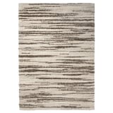 RAKSTRÄCKA Rug, high pile, off-white/grey, 200x300 cm