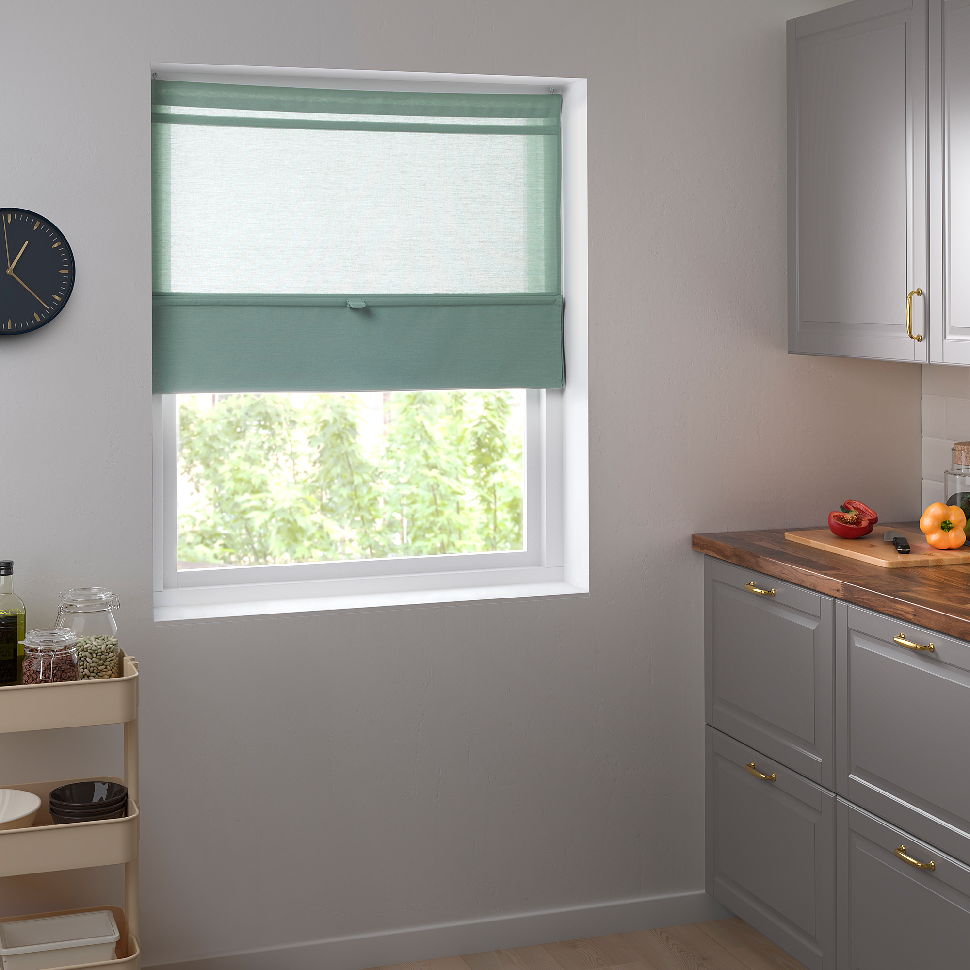 RINGBLOMMA Roman blind green IKEA