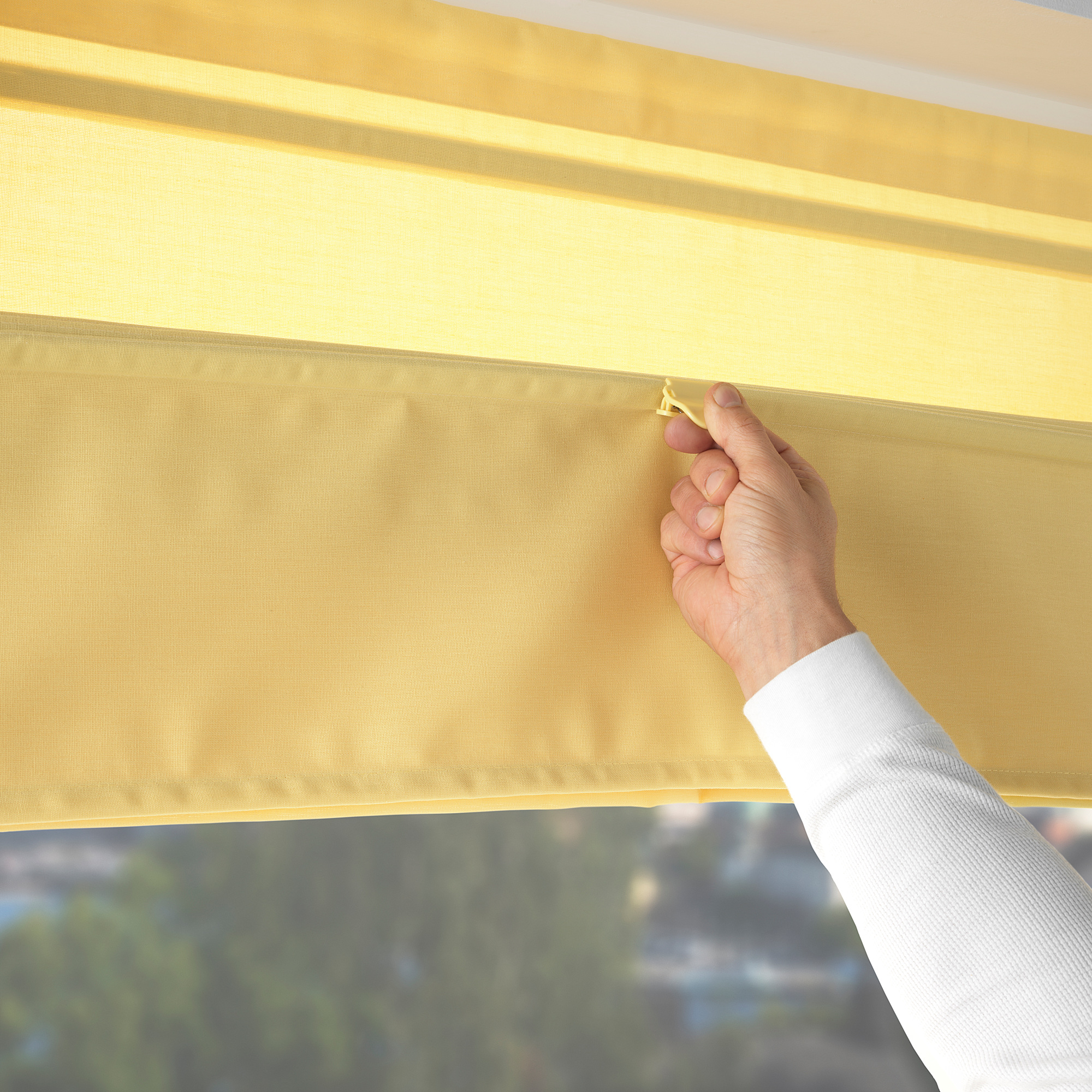 RINGBLOMMA Roman blind, yellow, 80x160 cm IKEA