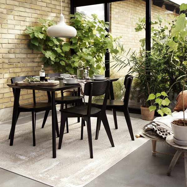 rodelund سجاد بغزل مسط ح داخلي خارجي بيج 200x250 سم ikea