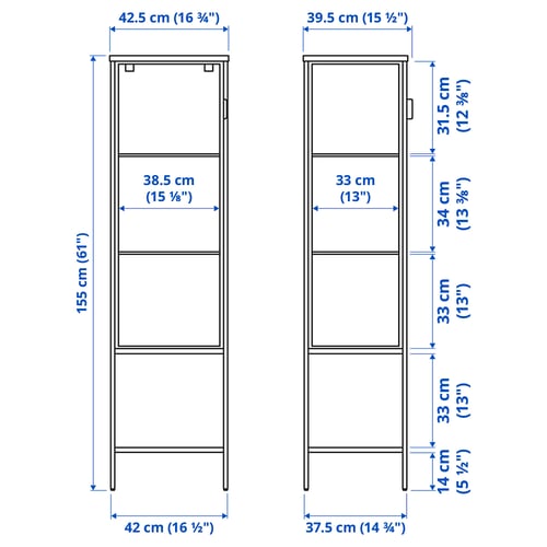 Illustration with measurements for the product: RUDSTA.