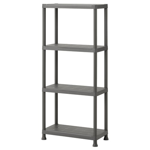 RUNMARÖ shelving unit, dark grey indoor /outdoor, 60x30x133 cm IKEA