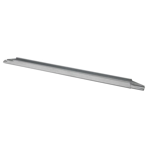 SKORVA: grey, long, straight, galvanised steel rail.