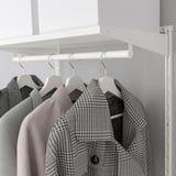 SKYTTA / BOAXEL Reach-in wardrobe with sliding door, black double sided/Mehamn dark grey, 177x65x205 cm