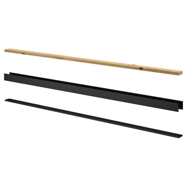 SKYTTA Rail for sliding door frame, 2 tracks black