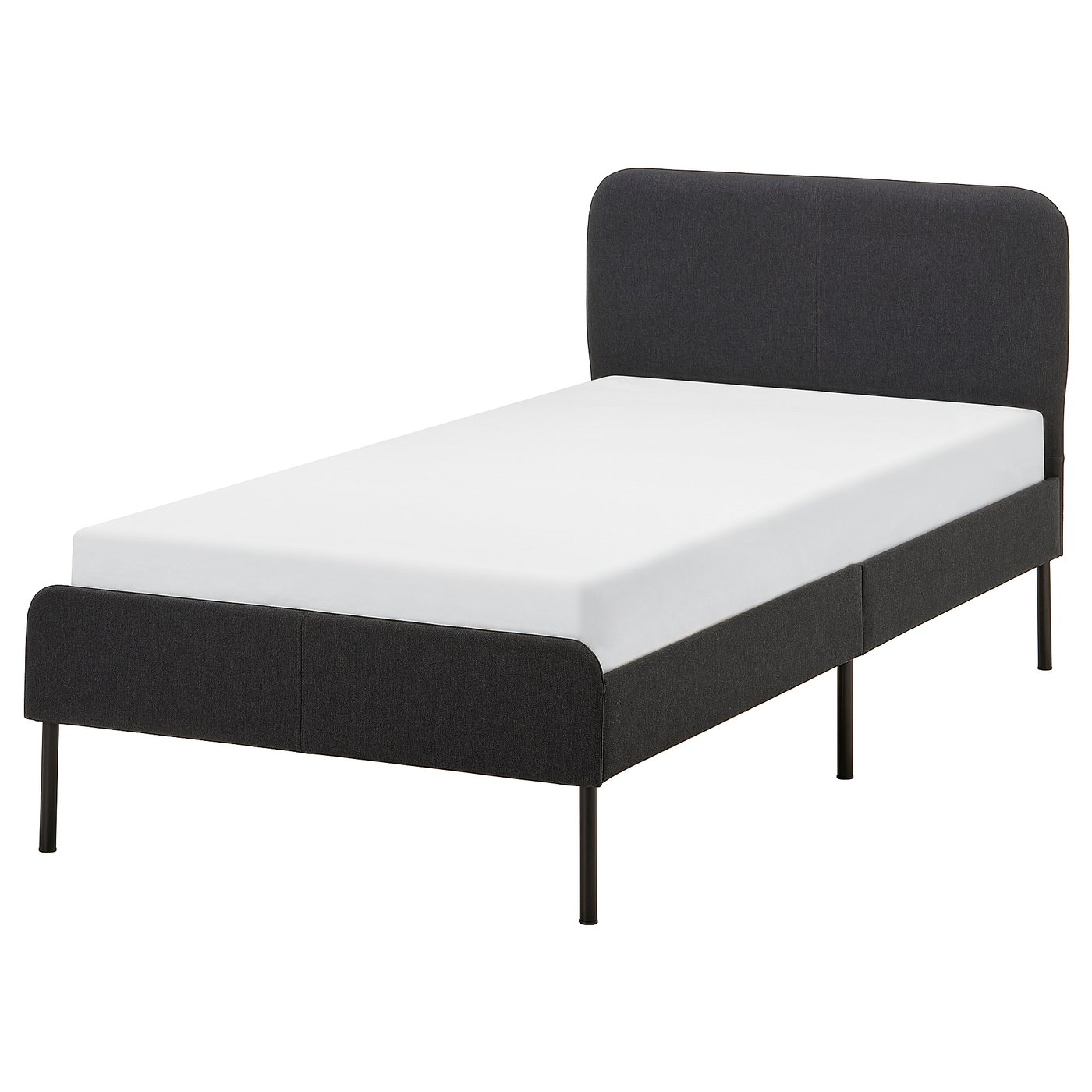 SLATTUM Upholstered bed frame Vissle dark grey IKEA