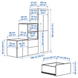 SMÅSTAD / PLATSA Storage combination, white/with frame, 180x57x181 cm