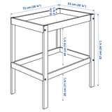 SNIGLAR Changing table, beech/white, 72x53 cm
