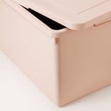 SOCKERBIT Box with lid, pink, 38x51x30 cm