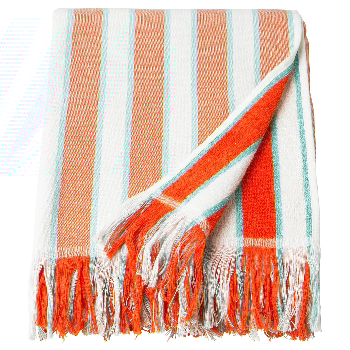 SOLBLEKT Beach towel striped orange IKEA