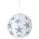 SOLVINDEN LED solar-powered pendant lamp, outdoor globe/blue star, 45 cm