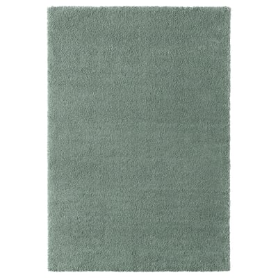 STOENSE Rug, low pile, pale green, 200x300 cm