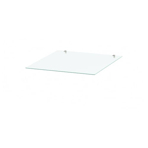 STORKLINTA glass top: clear, square, protective, modern style.