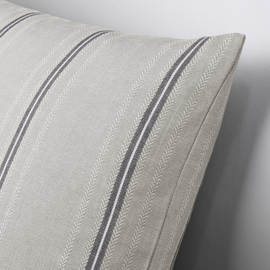 STORTIMJAN Cushion cover, grey/white, 50x50 cm IKEA