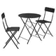 Option: SUNDSÖ Table and 2 folding chairs, outdoor anthracite/anthracite, 65 cm