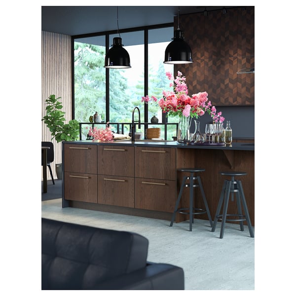 SVARTNORA Pendant lamp, black, 38 cm