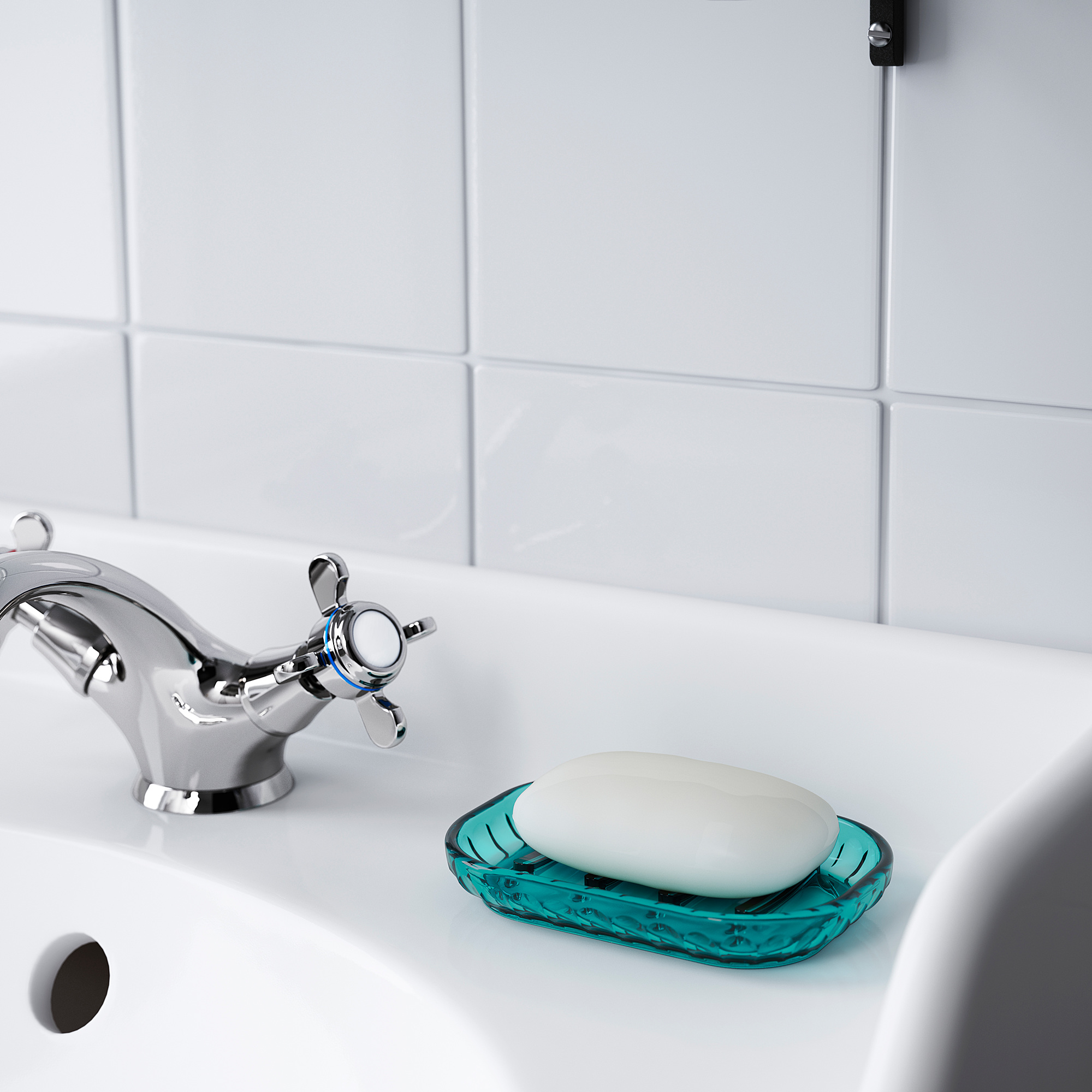 SVARTSJÖN Soap dish, turquoise IKEA