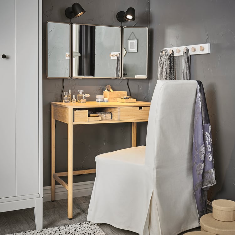 SYNNERBY Trifold mirror, grey, 90x48 cm IKEA