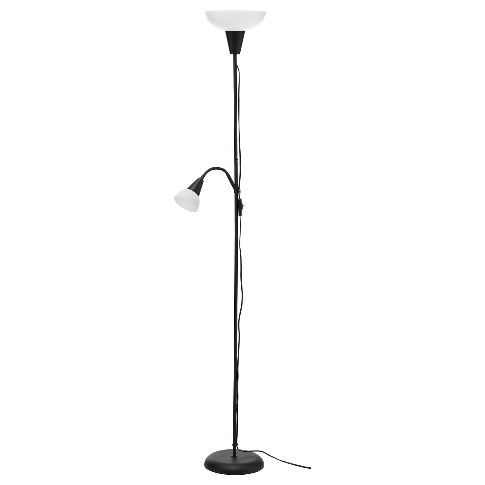 TÅGARP Floor uplighter/reading lamp, black/white IKEA