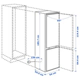 TINAD Integrated fridge/freezer A++, white, 210/79 l