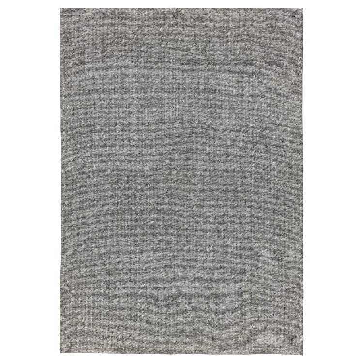 TIPHEDE rug, flatwoven, black/natural, 155x220 cm IKEA
