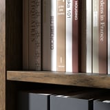 TONSTAD Shelving unit, brown stained oak veneer, 121x37x120 cm