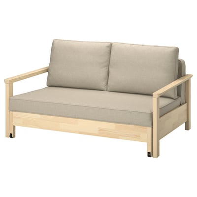 TORNSBORG 2-seat sofa-bed, Naggen beige/pine