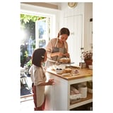 TORNVIKEN Kitchen island, off-white/oak, 126x77 cm