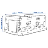 TOSTERÖ Cover for furniture set, dining set/black, 215x135 cm