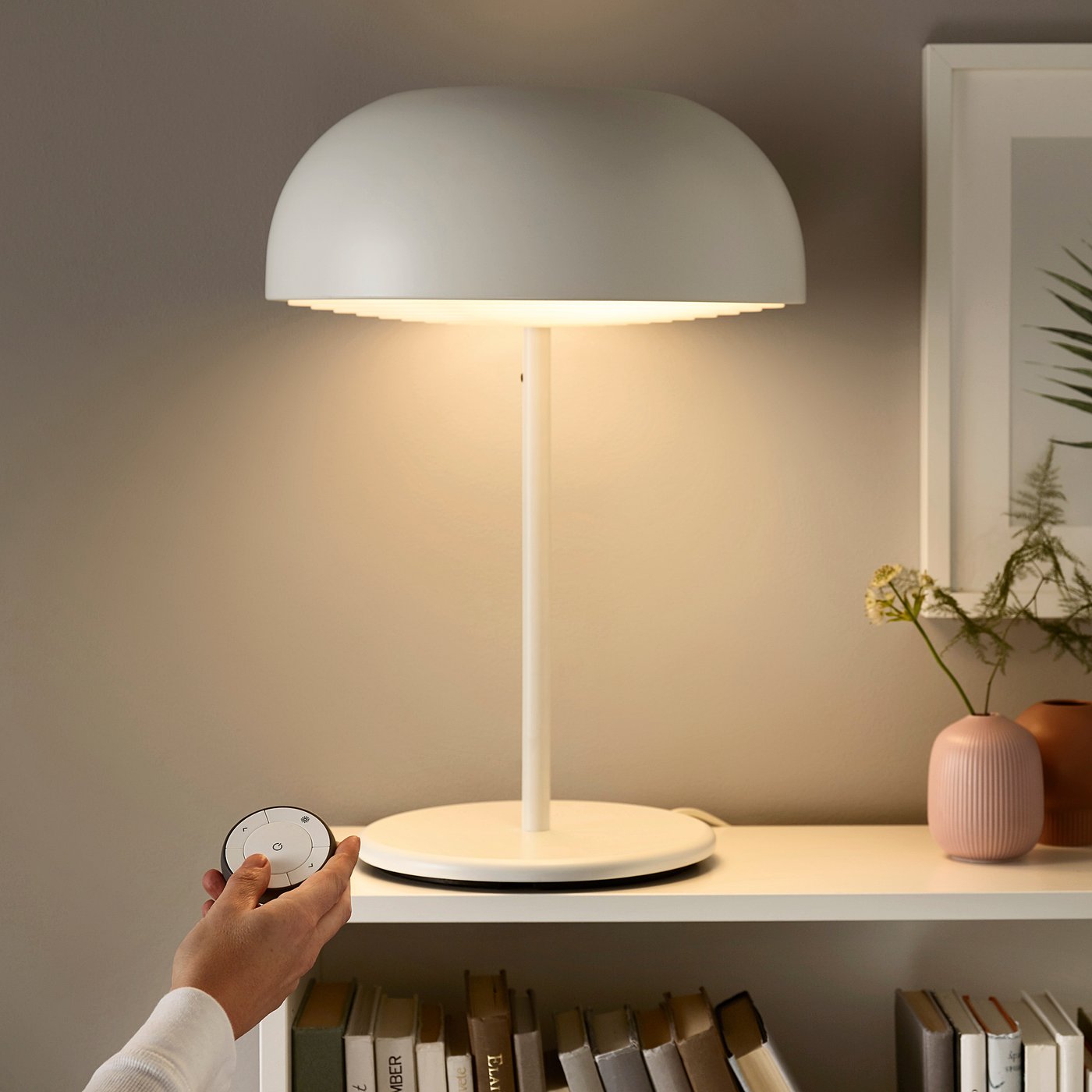 EVEDAL Table lamp, marble/grey IKEA