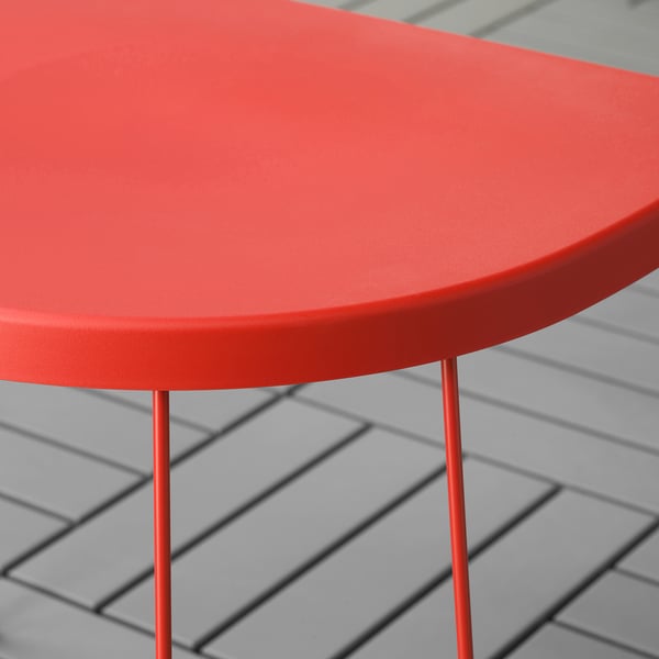 Tranaro مقعد طاولة جانبية داخلي خارجي أحمر 56x41x43 سم Ikea