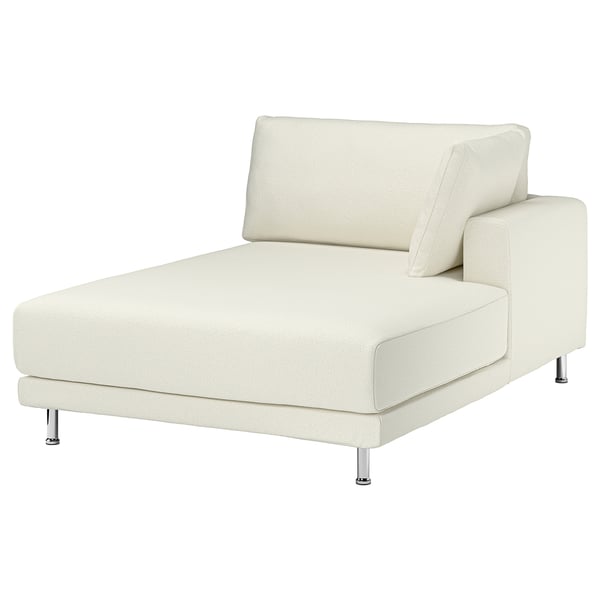 UPPÅKRA Chaise longue module, with armrest right/Axvall off-white