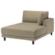 UPPÅKRA Chaise longue module, with armrest right/Johanneshov brown-beige