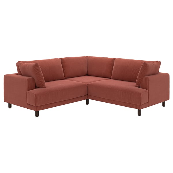 UPPÅKRA Modular corner sofa, 3-seat, Samsala brown-red
