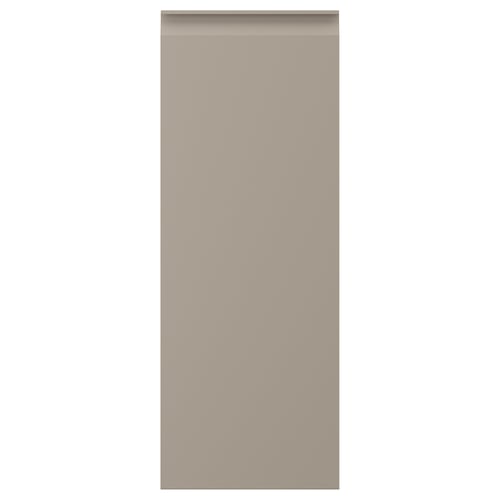 A beige UPPLÖV kitchen cabinet door with a sleek, modern design featuring a seamlessly integrated handle.