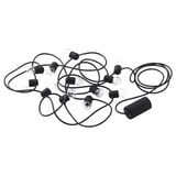 UTSUND LED lighting chain with 12 lights, outdoor/battery-operated black